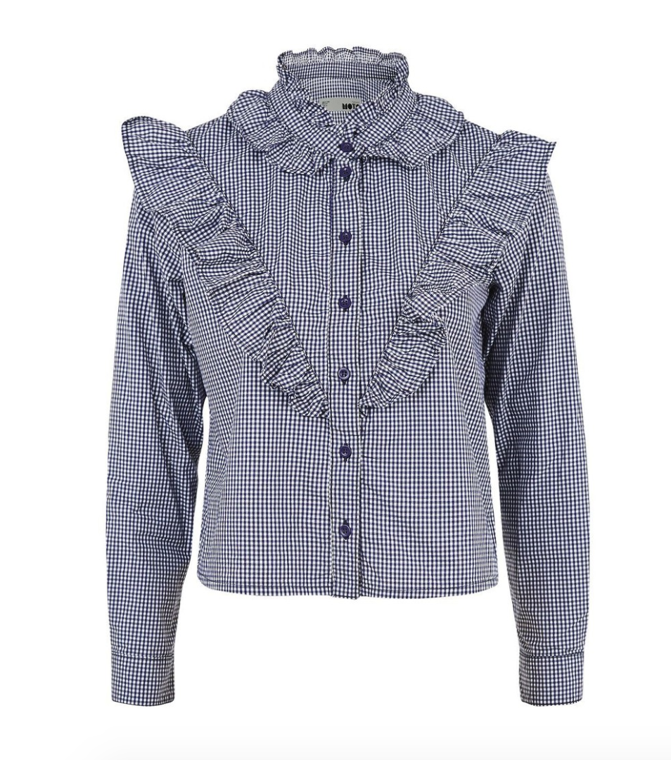 The Face Of Style: 20 Best Picks From Nordstrom Half Yearly Sale - Topshop Gingham Ruffle Shirt