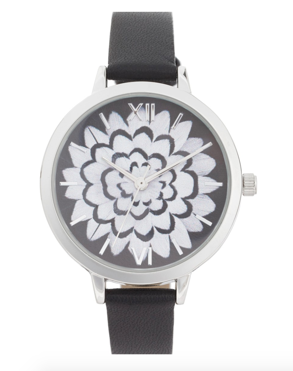 The Face Of Style: 20 Best Picks From Nordstrom Half Yearly Sale - Black Topshop Flower Watch