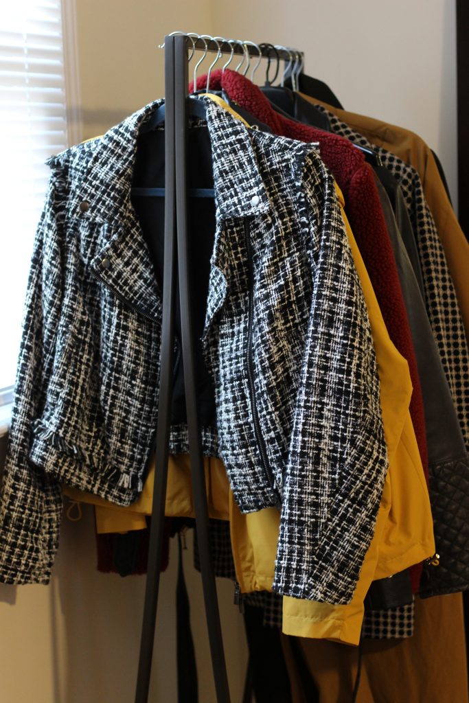 secondhand clothing rack